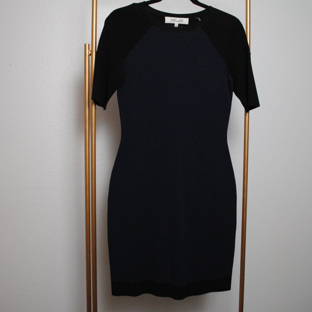 Diane Von Furstenburg Dual Tone Bodycon Dress
